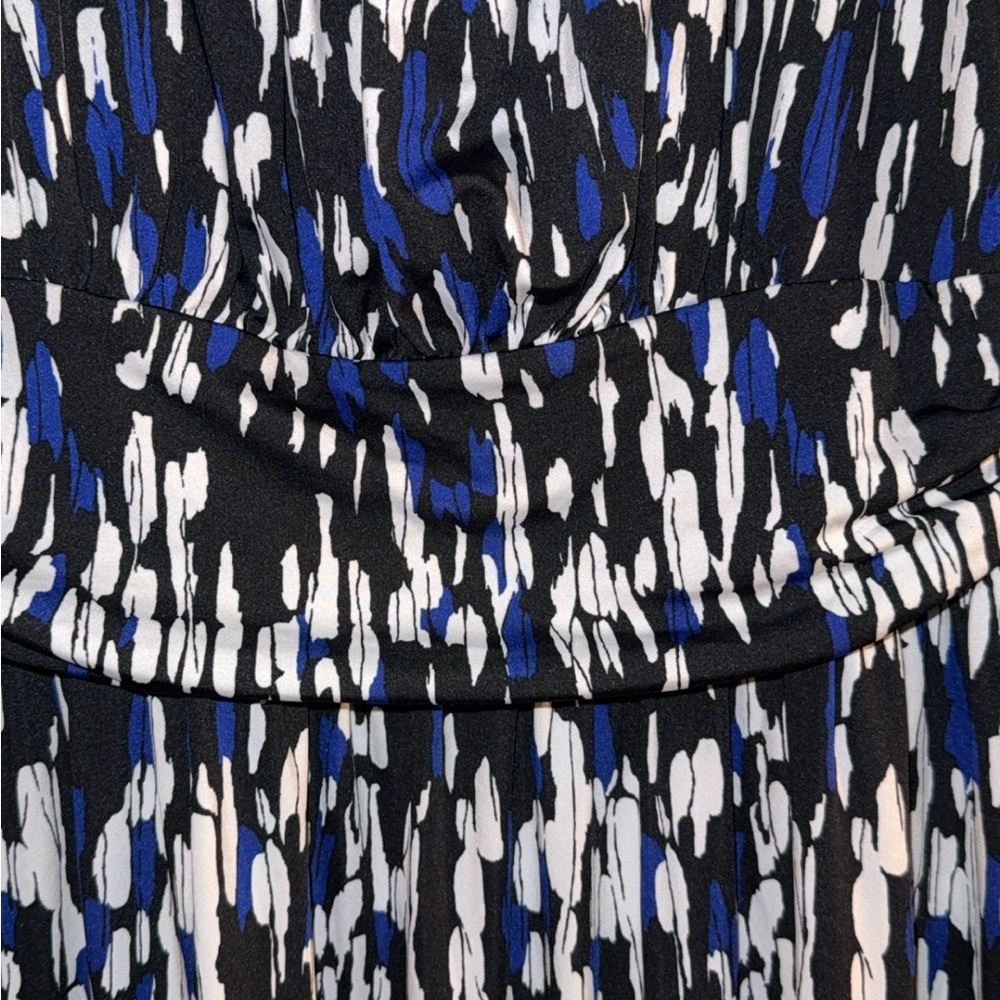 AB Studio Black and Blue Abstract Maxi Dress - Picture 3 of 3